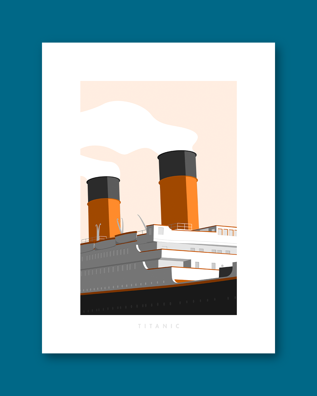 Titanic n°2 | Affiche Cherbourg | Edition limitée 30 ex