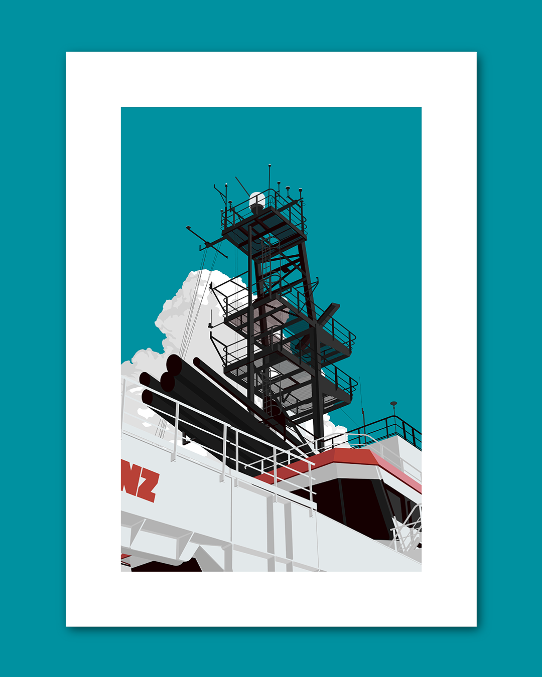 AETHR | Affiche Cherbourg | Mer & Bateaux - 30 ex