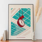 L'horloge | Affiche Cherbourg | Salle des bagages - Cité de la Mer