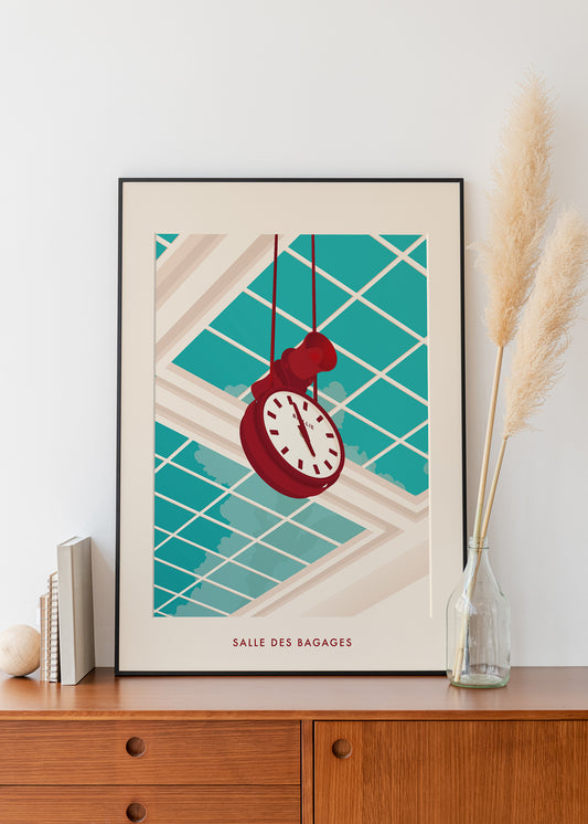 L'horloge | Affiche Cherbourg | Salle des bagages - Cité de la Mer